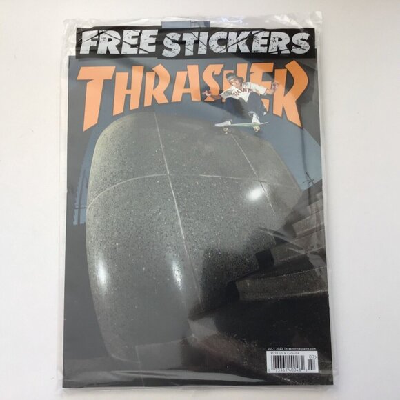 Thrasher Magazine July 2023 Bagged With Stickers Satan’s Drano Wes Kremer #516 - Picture 1 of 3